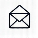 Egy elegáns email ikon egy borítékkal